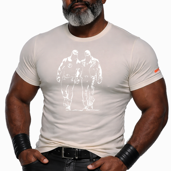 Two Men One Truth, hand printed T-shirt