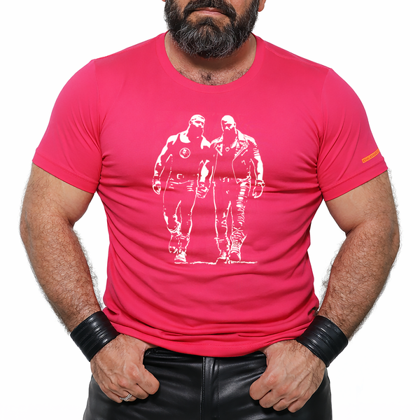 Two Men One Truth, hand printed T-shirt