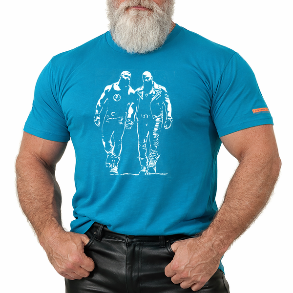 Two Men One Truth, hand printed T-shirt