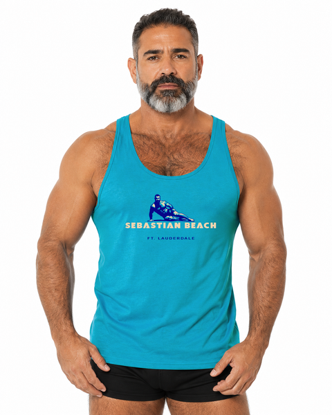 Sebastian Beach, hand printed T-shirt & Tank Top (Colors)