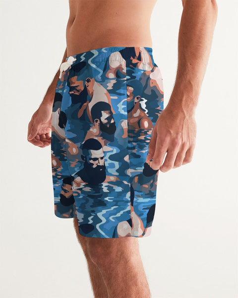 Bear Soup Men's All-Over Print Swim Trunk