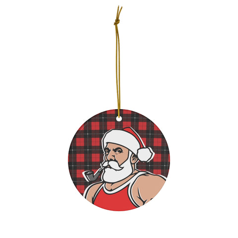 Santa 2021 Ceramic Ornament