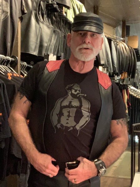 Leather Cigar Hand Printed Tshirt (last few)