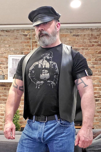 Leather Dad Hand Printed Tshirt & Tank Top (Colors)