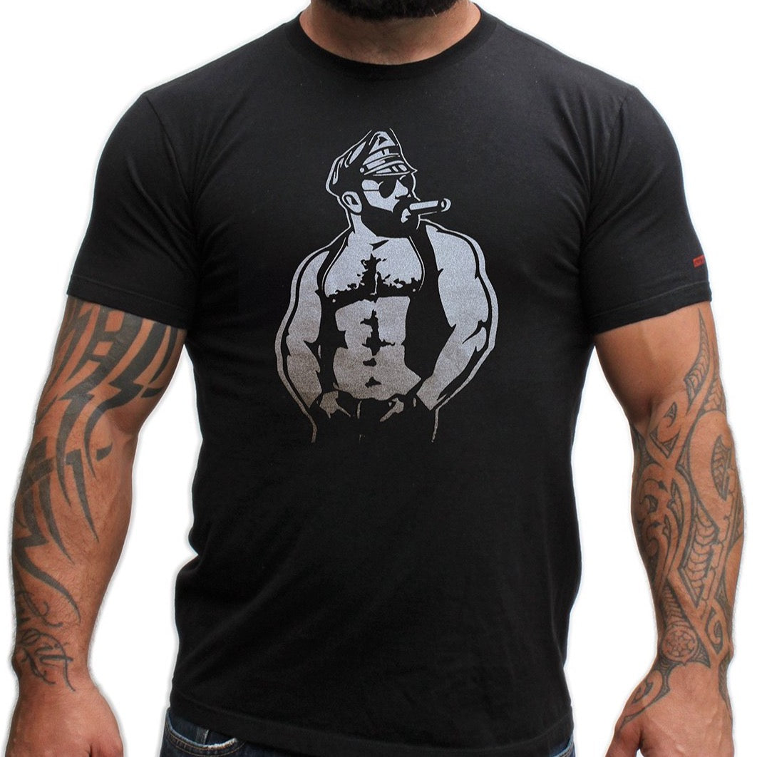 Leather Cigar Hand Printed Tshirt (last few)
