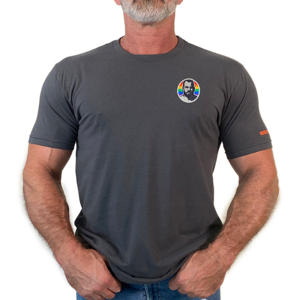 Small Pride Icon Embroidered Tshirt (colors)