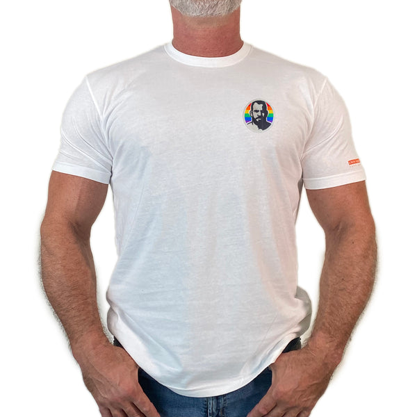 Small Pride Icon Embroidered Tshirt (colors)