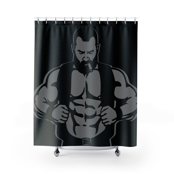 Leather Vest Shower Curtain