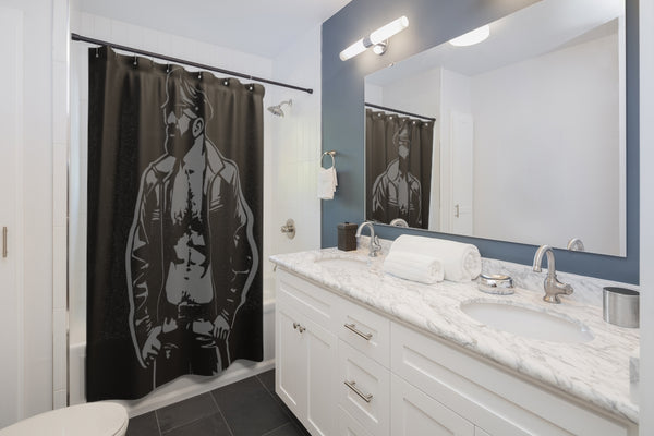 Leather Dad Shower Curtain